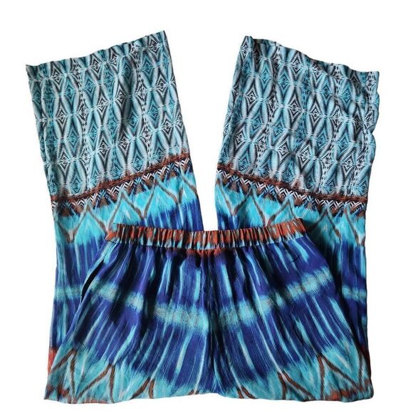 Bisou Bisou Sheer Wide Leg Swim Beach Palazzo Pants Size Large - Picture 2 of 7